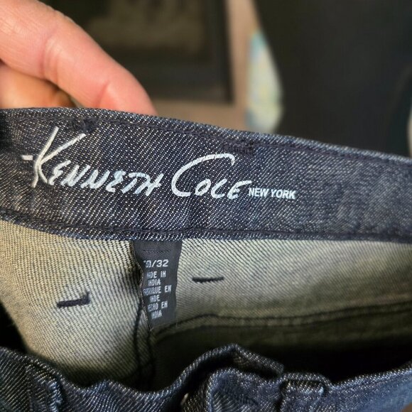 Kenneth Cole Mens Blue Jeans Straight Stretch Indigo 30W x 32 NWT - Picture 3 of 3